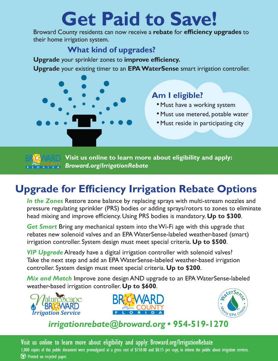 Broward County Sprinkler Rabate 2020