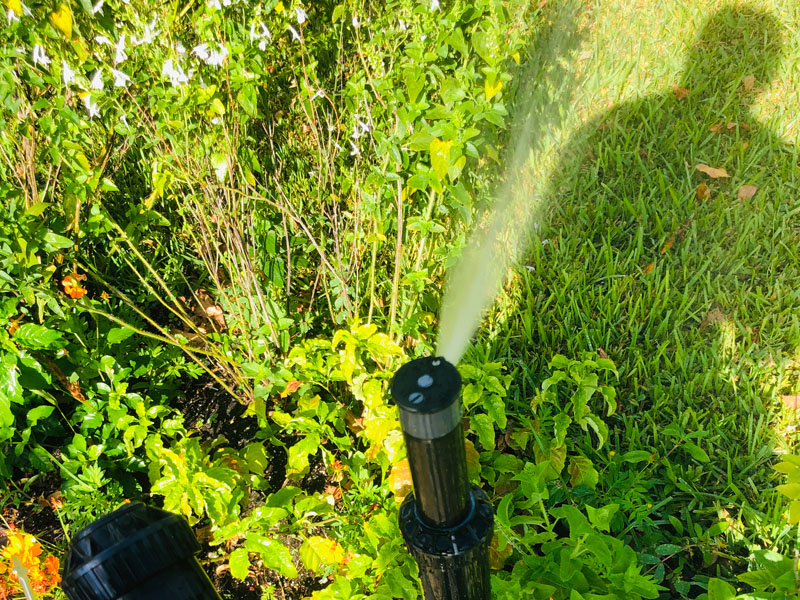 Sprinkler heads adjustment and replacement